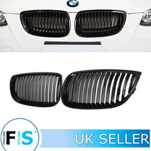 BMW 3 SERIES E92 E93 KIDNEY GRILLE GLOSS BLACK