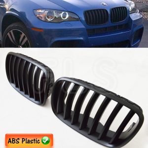 BMW X5 X6 E70 E71 E72 FRONT KIDNEY GRILLE MATTE BLACK 100% OEM FIT 07-14