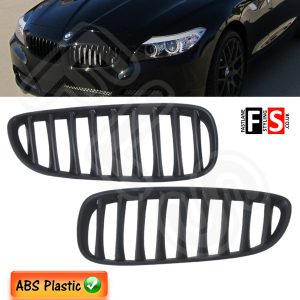 FRONT KIDNEY GRILLE SINGLE SLAT MATTE BLACK FOR BMW Z4 E89 2009-2016