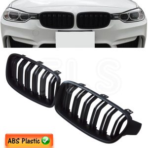FRONT KIDNEY GRILLE M3 STYLE MATTE BLACK FOR BMW 3 SERIES F30 F31 2011-2016