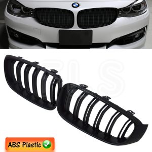 BMW F34 3 SERIES GRAN TURISMO 2012 UP KIDNEY MATTE BLACK GRILLE OEM FIT