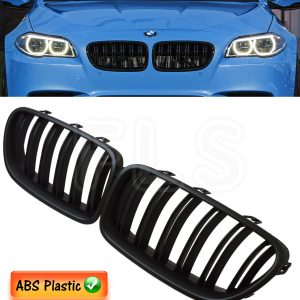 BMW F10 F11 5 SERIES 2011 - 2017 M5 STYLE FRONT KIDNEY GRILLE - MATTE BLACK