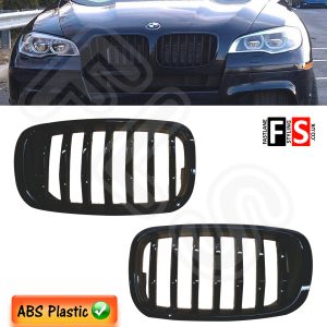 BMW E70/E71 X5/X6 LCI 2007-2013 FACE LIFT KIDNEY GRILLES-ABS-GLOSS BLACK OEM FIT