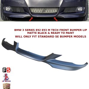 BMW 3 SERIES E92 E93 FRONT DIFFUSER SPLITTER STANDARD BUMPER SPOILER MATTE BLACK