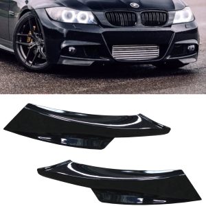 BMW 3 SERIES E90 E91 LCI M-TECH FRONT BUMPER SPLITTER SPOILER GLOSS BLACK