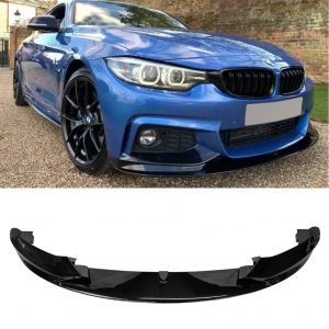 FRONT SPLITTER M PERFORMANCE STYLE 1PC GLOSS BLACK FOR BMW 4 SERIES F32 F33 F36