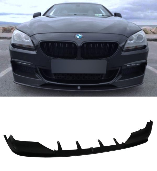 FRONT LIP SPLITTER MATTE BLACK FOR BMW 6 SERIES F12 F13 F06 2011-2017 - Image 2
