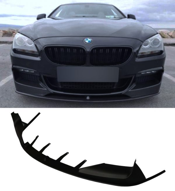 FRONT LIP SPLITTER MATTE BLACK FOR BMW 6 SERIES F12 F13 F06 2011-2017 - Image 3