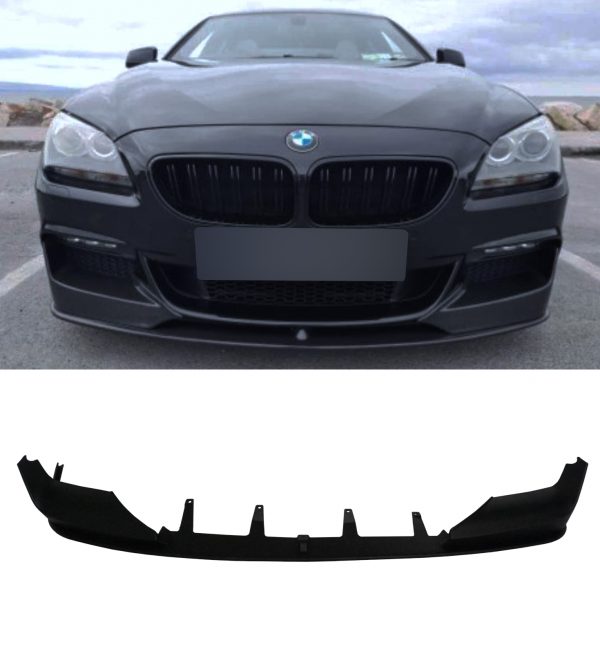 FRONT LIP SPLITTER MATTE BLACK FOR BMW 6 SERIES F12 F13 F06 2011-2017