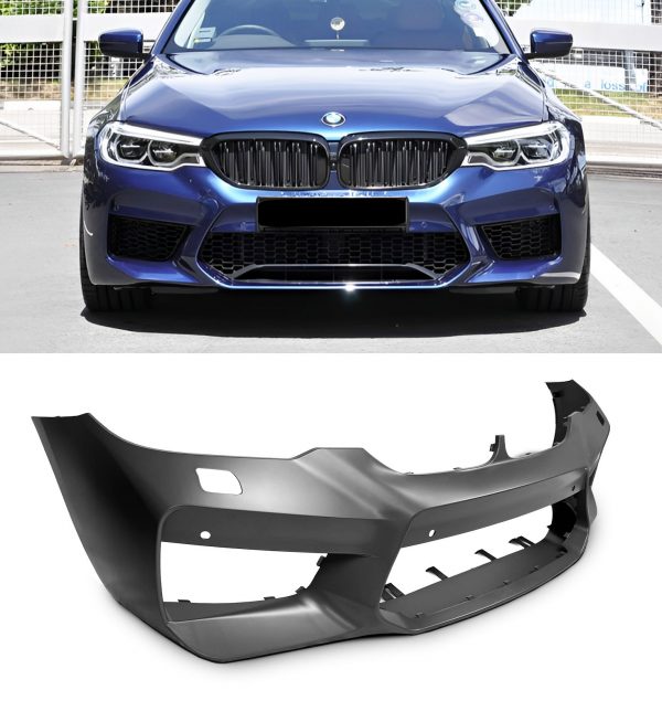 FRONT BUMPER F90 M5 LOOK WITH WASHER JET & PARKING SENSOR HOLES FOR BMW 5 SERIES G30 - Image 4