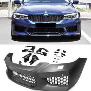FRONT BUMPER F90 M5 LOOK WITH WASHER JET & PARKING SENSOR HOLES FOR BMW 5 SERIES G30