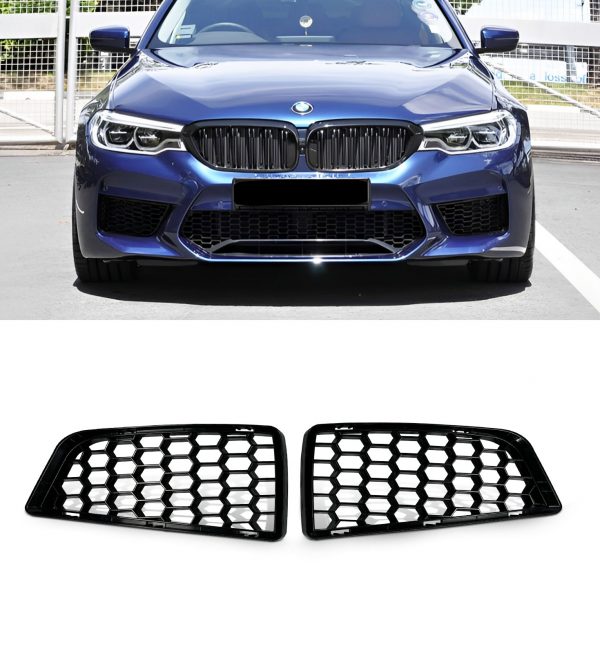 FRONT BUMPER F90 M5 LOOK WITH WASHER JET & PARKING SENSOR HOLES FOR BMW 5 SERIES G30 - Image 6