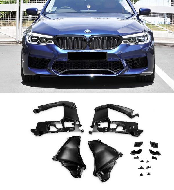 FRONT BUMPER F90 M5 LOOK WITH WASHER JET & PARKING SENSOR HOLES FOR BMW 5 SERIES G30 - Image 7