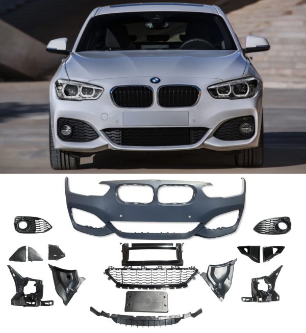 FRONT BUMPER PRIMED FOR BMW 1 SERIES F20 F21 WITH PARKING SENSORS HOLE 2015-2019