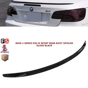 BMW 3 SERIES E92 MSPORT 05+ REAR BOOT TRUNK SPOILER LIP M3 STYLE GLOSS BLACK