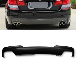REAR DIFFUSER QUAD TIPS M5 LOOK MATTE BLACK FOR BMW 5 SERIES F10 F11 F18 M-SPORT