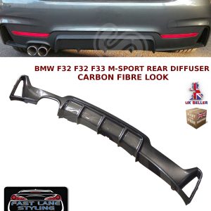 BMW 4 SERIES F32 F33 F36 PERFORMANCE M SPORT REAR DIFFUSER VALANCE CARBON FIBRE