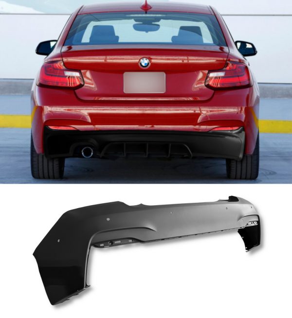 REAR BUMPER BODY KIT M SPORT KIT PRIMED FOR BMW 2 SERIES F22 F23 2014-2020 - Image 3