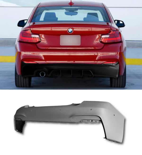 REAR BUMPER BODY KIT M SPORT KIT PRIMED FOR BMW 2 SERIES F22 F23 2014-2020 - Image 4