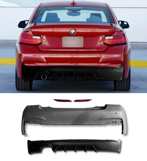 REAR BUMPER BODY KIT M SPORT KIT PRIMED FOR BMW 2 SERIES F22 F23 2014-2020