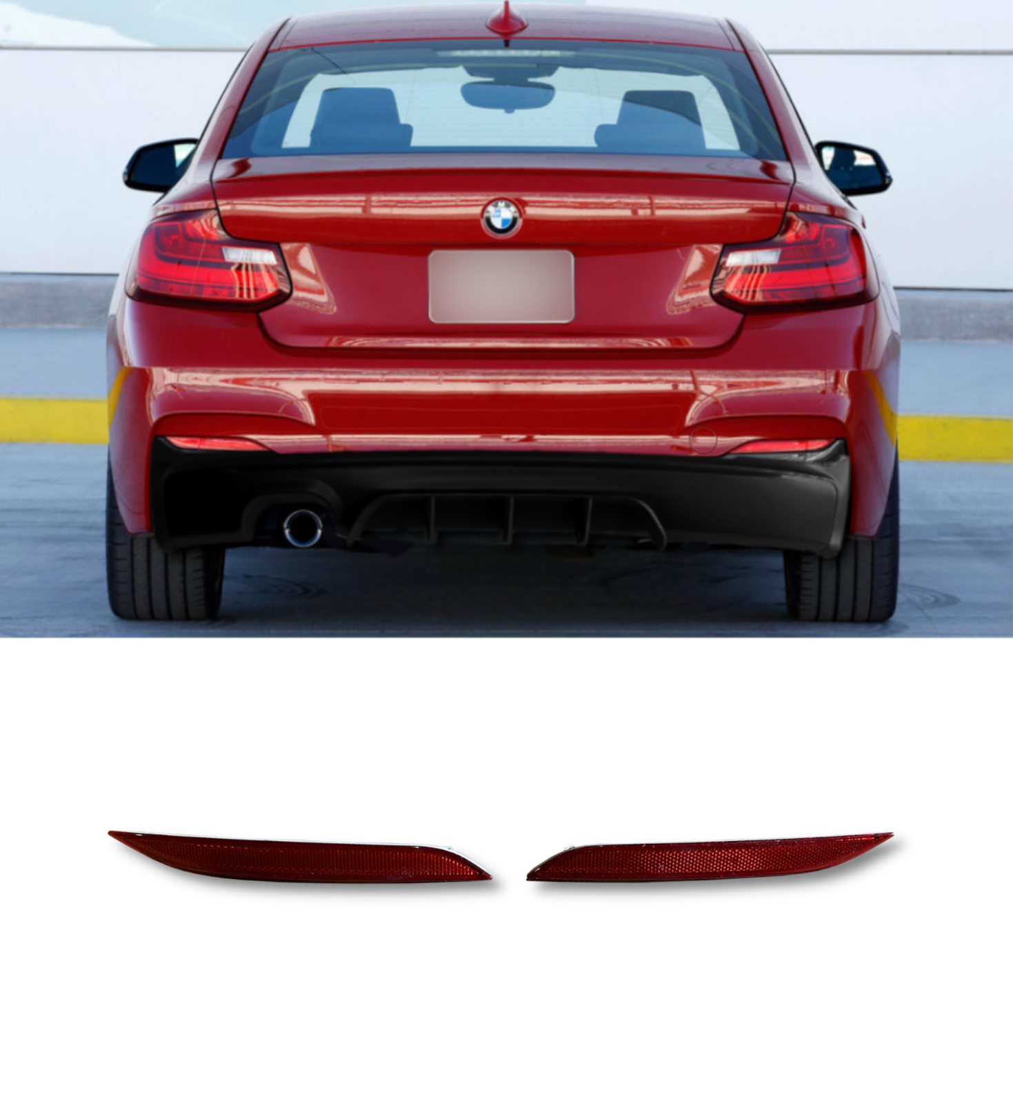 REAR BUMPER BODY KIT M SPORT KIT PRIMED FOR BMW 2 SERIES F22 F23 2014-2020 - Image 8