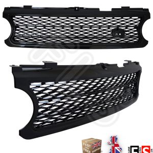 RANGE ROVER L322 VOGUE SUPERCHARGED 06-09 FRONT GRILL GRILLE - ALL BLACK