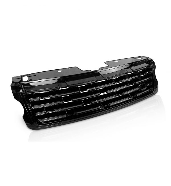 FRONT GRILLE 2023+ LOOK FULL GLOSS BLACK FOR RANGE ROVER VOGUE L405 2013-2017 - Image 2