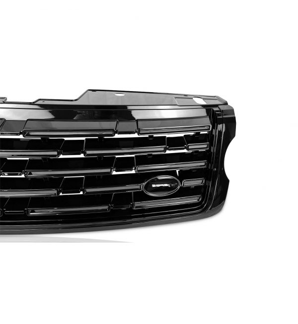 FRONT GRILLE 2023+ LOOK FULL GLOSS BLACK FOR RANGE ROVER VOGUE L405 2013-2017 - Image 4
