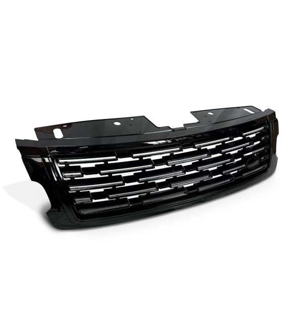 FRONT GRILLE 2023+ MODEL LOOK FULL GLOSS BLACK FOR RANGE ROVER VOGUE L405 2018+ - Image 2