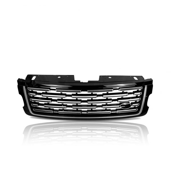 FRONT GRILLE 2023+ LOOK GLOSS BLACK & SILVER FOR RANGE ROVER VOGUE L405 2018+ - Image 4