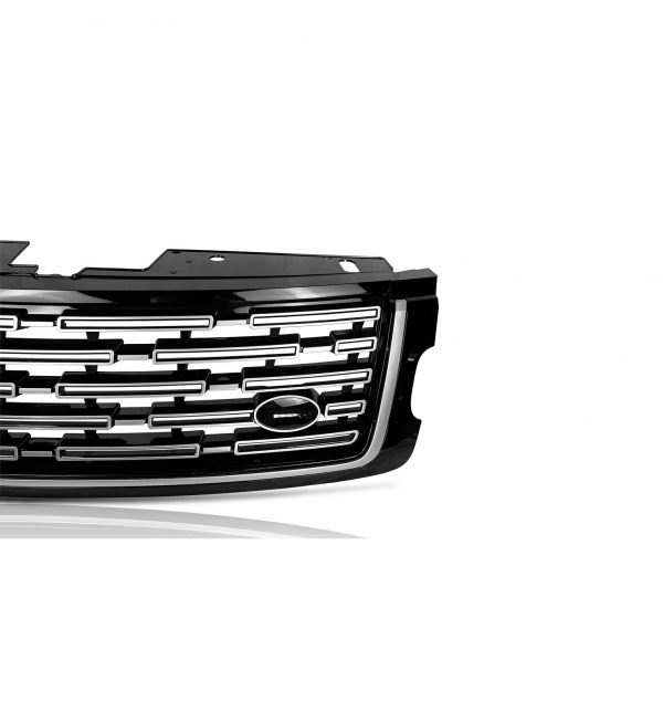 FRONT GRILLE 2023+ LOOK GLOSS BLACK & SILVER FOR RANGE ROVER VOGUE L405 2018+ - Image 5