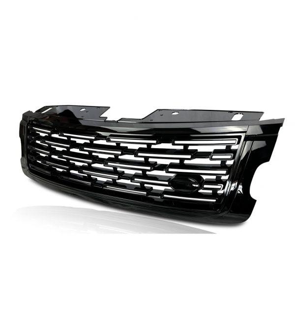 FRONT GRILLE 2023+ LOOK GLOSS BLACK & SILVER FOR RANGE ROVER VOGUE L405 2018+