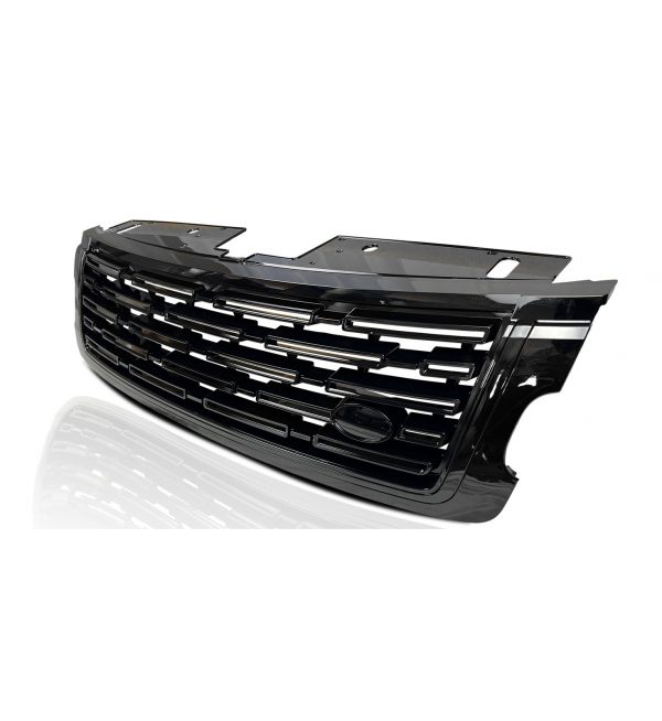 FRONT GRILLE 2023+ MODEL LOOK FULL GLOSS BLACK FOR RANGE ROVER VOGUE L405 2018+ - Image 4