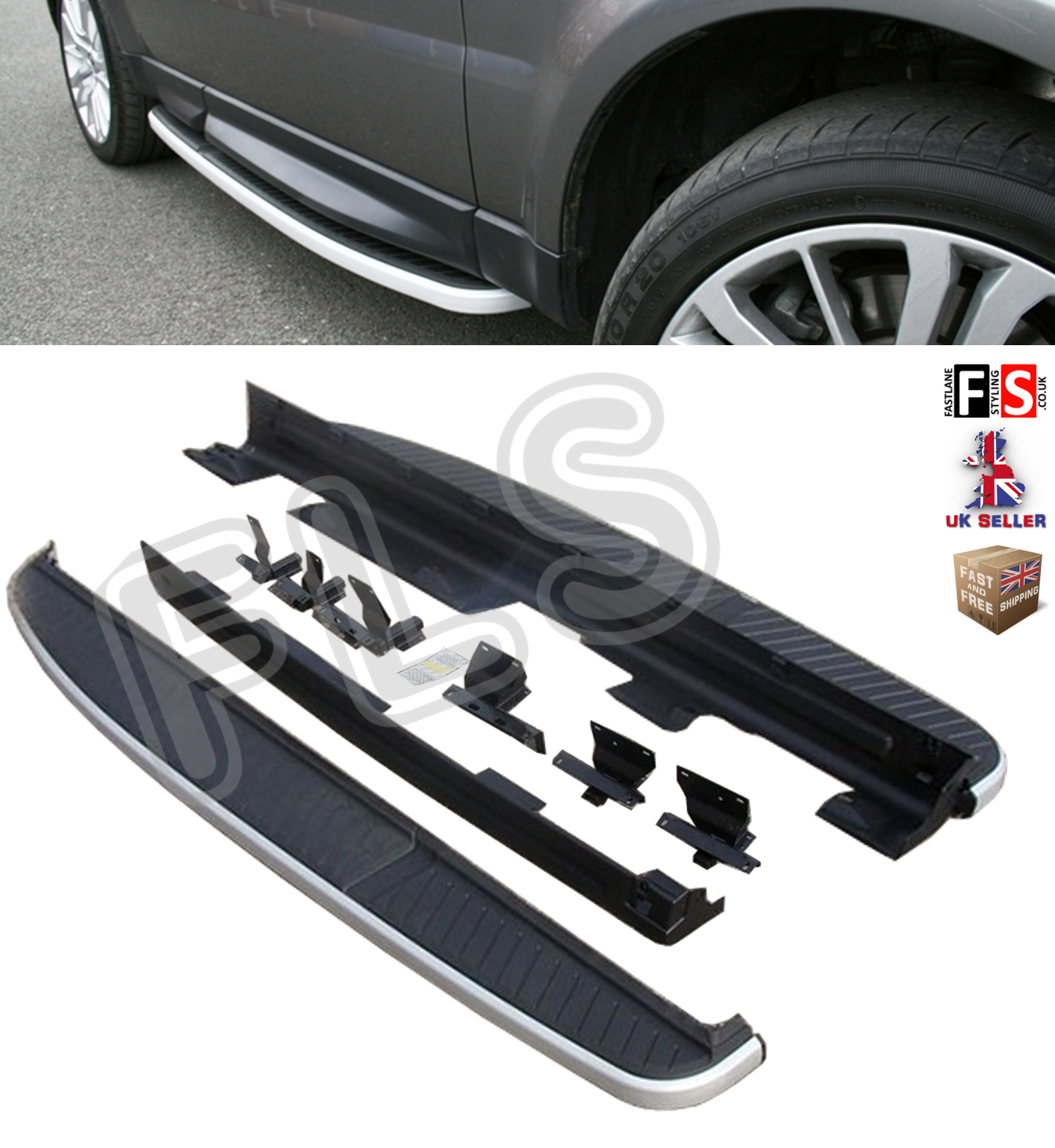 thumbnail image 2 of OEM Style Side Steps / Running Boards For Land Rover Range Rover Sport L320 (2005-2013) 2 of 5