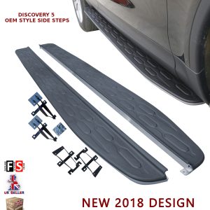 LAND ROVER DISCOVERY 5 SIDE STEPS RUNNING BOARDS SILVER BLACK OEM NEW STYLE