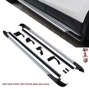 TOYOTA RAV4 SIDE STEPS RUNNING BOARDS NEW STYLE 100% OEM FIT 2013-2015