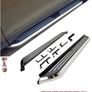 NISSAN X-TRAIL SIDE STEPS RUNNING BOARDS NEW STYLE 100% OEM FIT 2014 ONWARDS