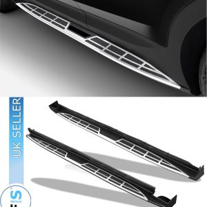 SIDE STEPS SILVER RUNNING BOARDS FOR HYUNDAI SANTA FE IX45 2012-2020