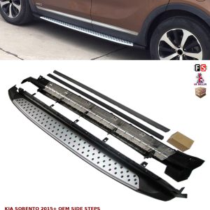 KIA SORENTO SIDE STEPS RUNNING BOARDS NEW STYLE 100% OEM FIT 2015 ONWARDS
