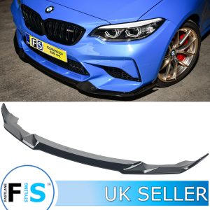 BMW 2 SERIES F87 M2 FRONT SPLITTER VALANCE LIP SPOILER CS STYLE GLOSS BLACK 16+