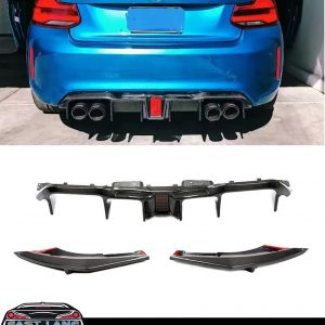 REAR DIFFUSER WITH F1 LED LIGHT DTM STYLE CARBON FIBRE FOR BMW M2 F87 2016-2019