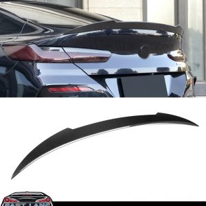 BMW 8 SERIES G16 F93 M8 GRAN COUPE BOOT LIP SPOILER V STYLE REAL CARBON FIBRE