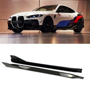 SIDE SKIRT EXTENSION BLADES REAL CARBON FIBRE FOR BMW 4 SERIES G22 G82 M4 2020+