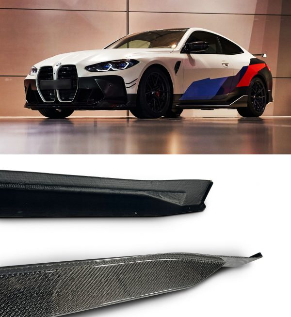 SIDE SKIRT EXTENSION BLADES REAL CARBON FIBRE FOR BMW 4 SERIES G22 G82 M4 2020+ - Image 5