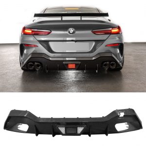 REAR DIFFUSER WITH LED LIGHT REAL CARBON FIBRE FOR BMW 8 SERIES G14 G15 2019+