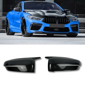 SIDE WING MIRROR COVERS CAPS M8 STYLE CARBON FIBRE FOR BMW 8 SERIES G14 G15 G16 2018+