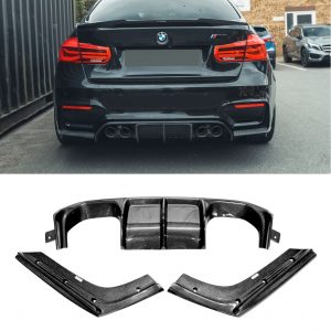 REAR DIFFUSER VALANCE V STYLE CARBON FIBRE FOR BMW 3 4 SERIES M3 F80 & M4 F82