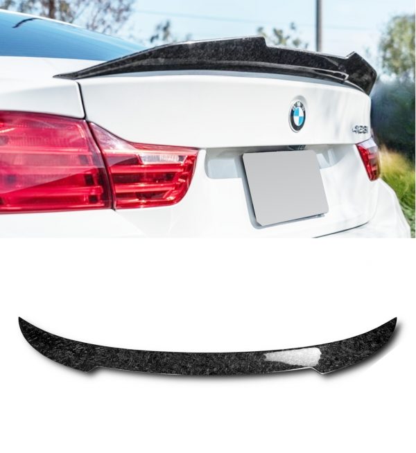 REAR BOOT SPOILER V STYLE FORGED CARBON FIBRE FOR BMW 4 SERIES F33 F83 M4 14-20 - Image 3