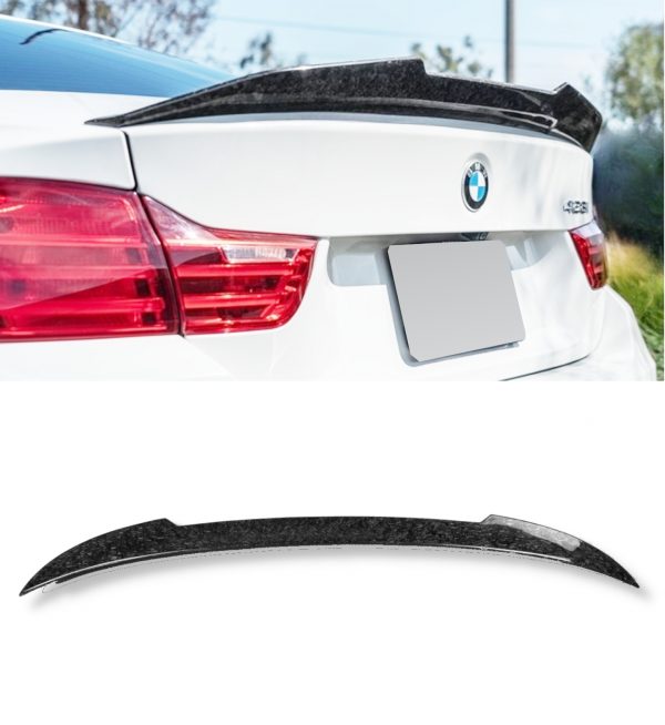 REAR BOOT SPOILER V STYLE FORGED CARBON FIBRE FOR BMW 4 SERIES F33 F83 M4 14-20