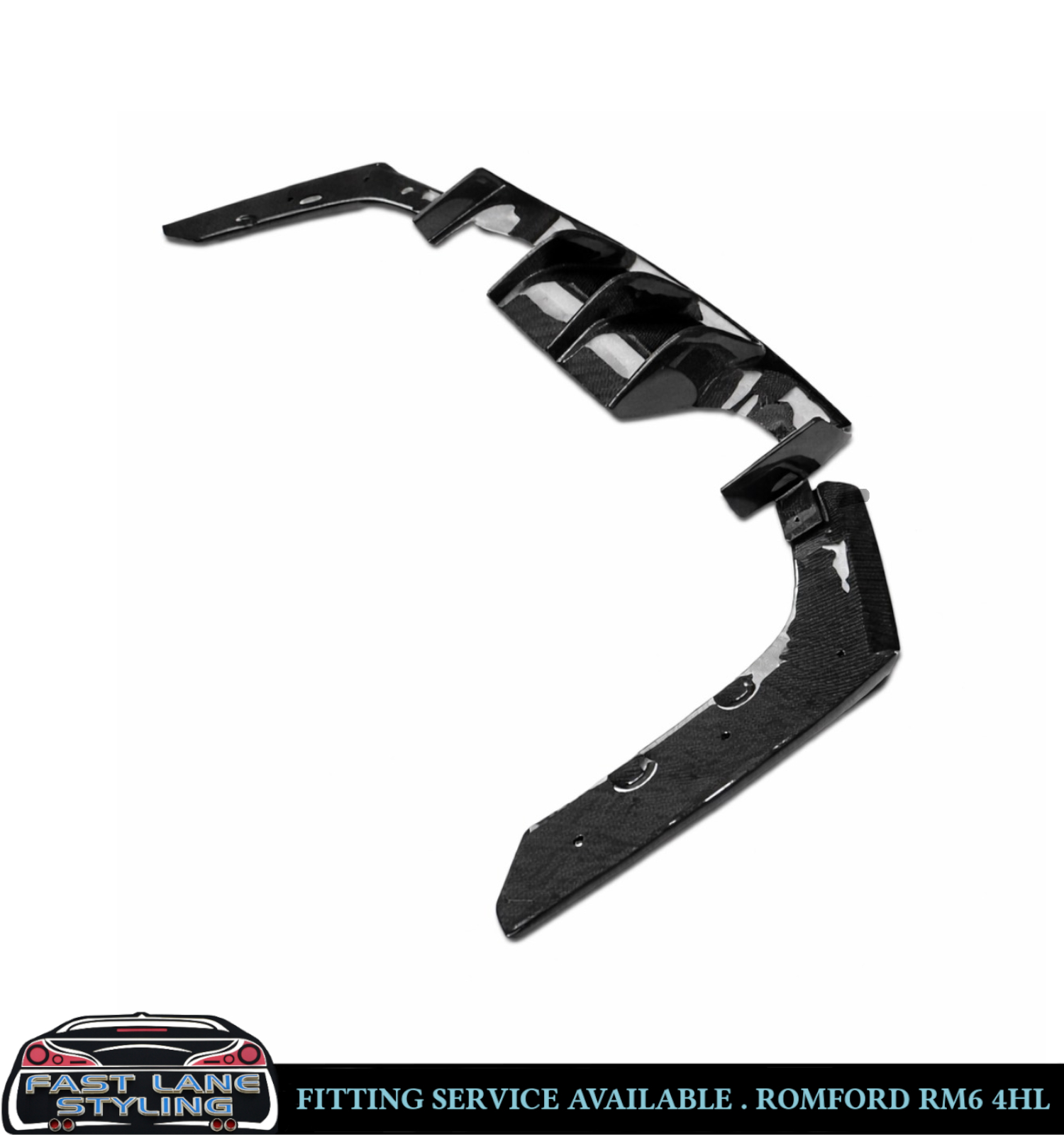 REAR DIFFUSER VALANCE V STYLE CARBON FIBRE FOR BMW 3 4 SERIES M3 F80 & M4 F82 - Image 4